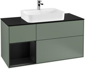 V&B Finion Waschtischunterschrank mit LED-Wandbeleuchtung, Breite: 120 cm, Lackoberfläche - Bild 1