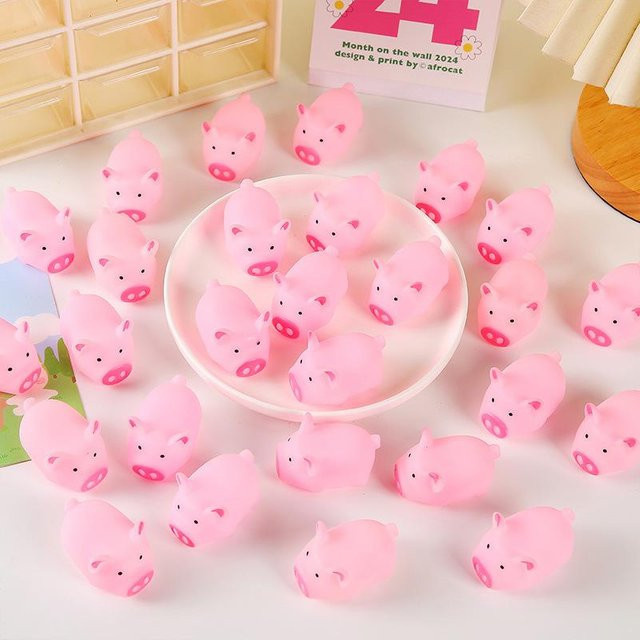 Binchi Outdoor Product Schreiendes Gummi-Schwein, Haustier Spielzeug, 5cm - Bild 1