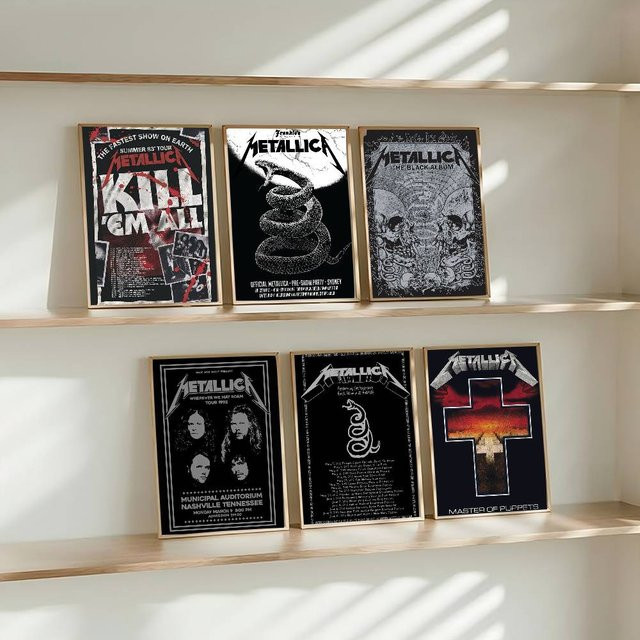Metallica Anime Poster Rastar Aufkleber in Mehrfarbig mit Retro-Design für deine Raumdekoration - Bild 1