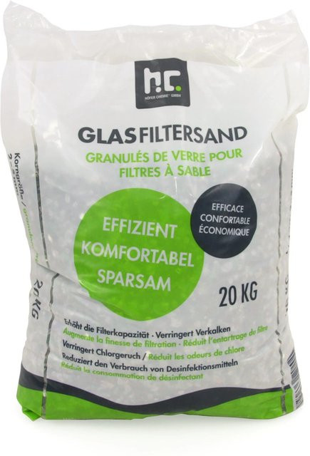 Höfer Chemie Spezial Glasgranulat für Sandfilteranlagen, Körnung 2-5mm, Weiß, 20 kg - Bild 1