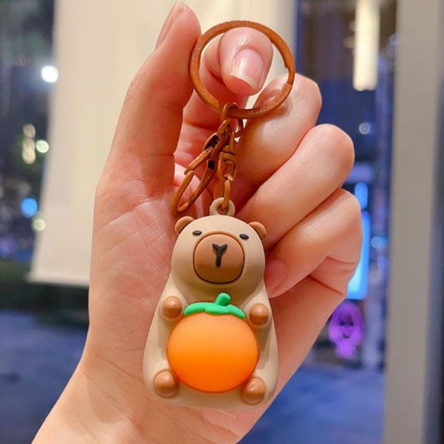 Capybara Schlüsselanhänger, LED-Licht, Unisex - Bild 1