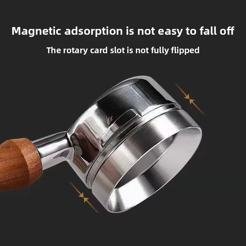 Magnetischer Kaffee-Dosierring aus Edelstahl in Silber für Delonghi und Breville E61 Siebträger, Espresso-Dosiertrichter für 51 mm, 53 mm und 58 mm - Bild 2
