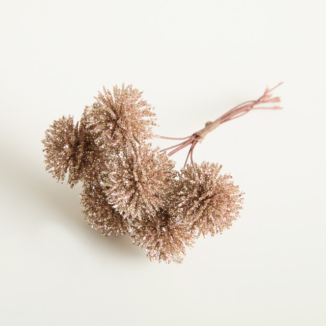 Glitzernder Deko-Pick von BLUME2000 in Gold für deine Weihnachtsdekoration - Bild 1