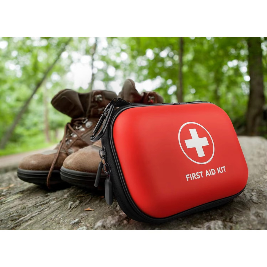 Wasserfester Mini-Erste-Hilfe-Kasten als leere Hartschalen-Box in Rot für Zuhause, Büro, Camping und Auto - Bild 5