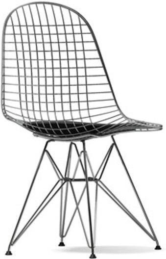 Vitra Wire Chair Dkr 5 aus lackiertem Stahl in Schwarz - Bild 1