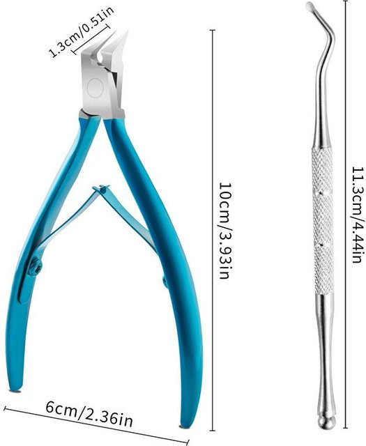 Zehennagelknipser aus Edelstahl, Zehennagelzange für dicke oder eingewachsene Nägel, Unisex - Bild 1