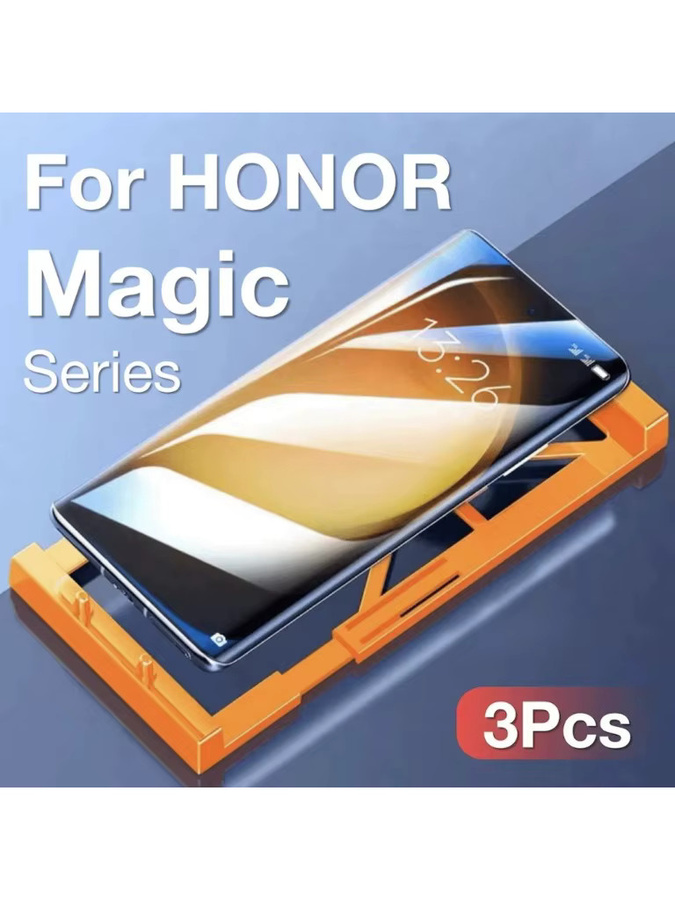 3 Stück Keramik-Displayschutzfolie für HONOR Magic Pro Serie, transparent, inklusive Montage-Kit - Bild 3