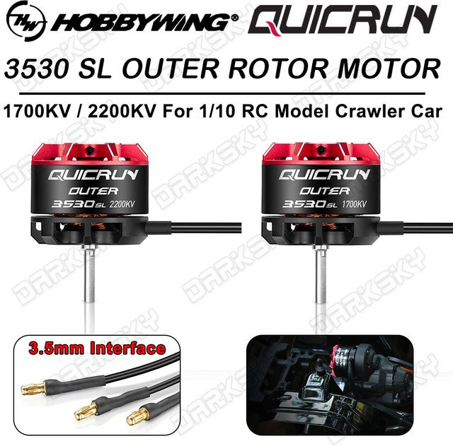 Hobbywing QUICRUN 3530SL Außenrotormotor, bürstenlos, 1:10, Metall, Zubehör - Bild 1