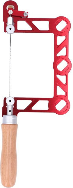Neoglint Mini-Handsäge in Rot mit Holzgriff für die Holz- und Metallbearbeitung, U-Form, Breite: 7,6 cm - Bild 1