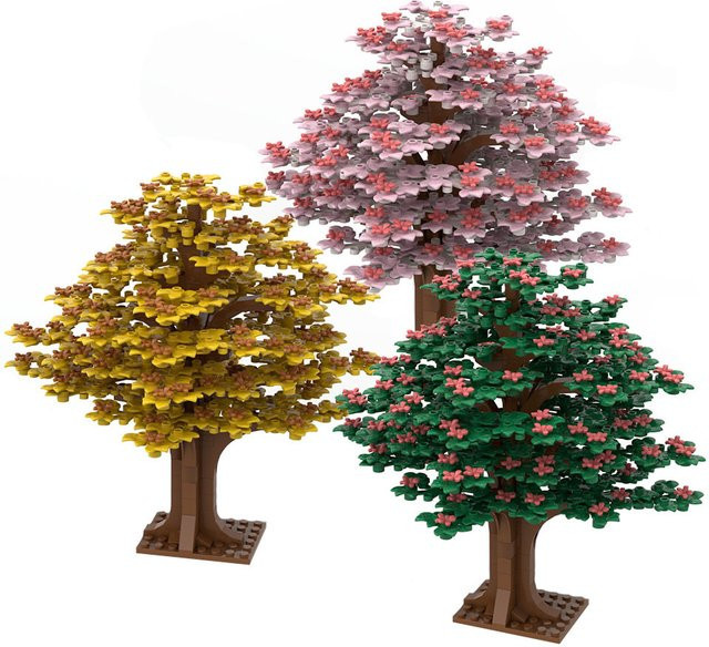 wishiot Große Baum Bausteine, DIY Garten, Puzzle Szene, Natur, Bunt / Mehrfarbig - Bild 1