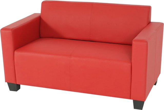 MCW Moncalieri 2er Loungesofa aus Kunstleder in Rot - Bild 2