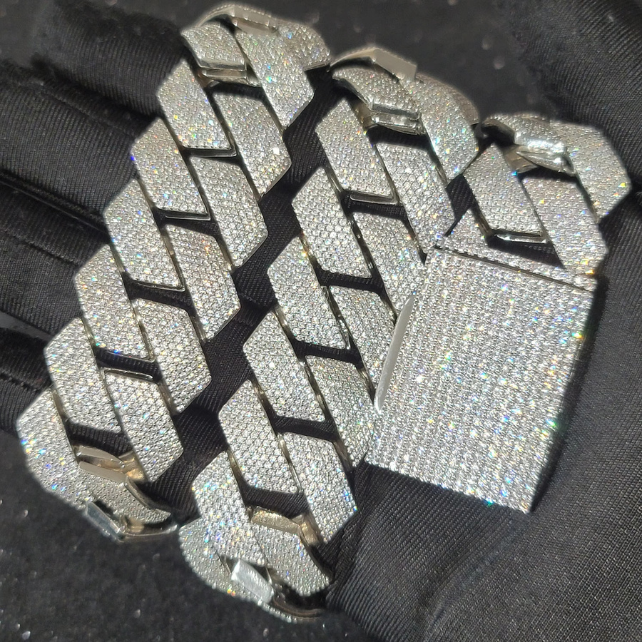 DOBLING Halskette, Edelstahl, Silber, Zirkonia, Unisex - Bild 3
