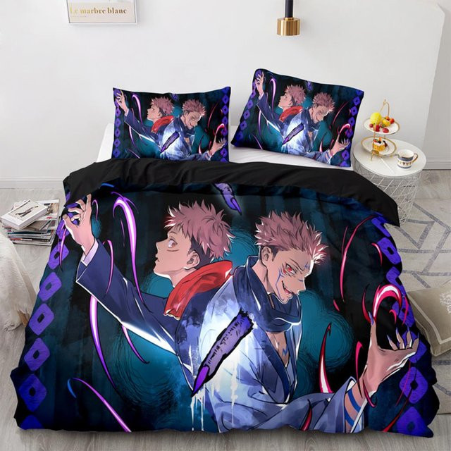 Jujutsu Kaisen Bettwäsche Set mit 3D-Druck von Wucifang Bags, Mehrfarbig, B/H: 135 x 200 cm - Bild 1