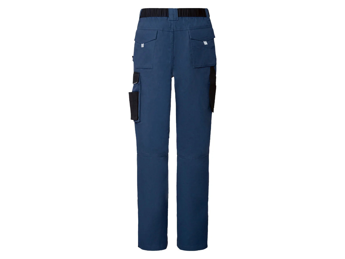 PARKSIDE PERFORMANCE Herren Arbeitsbundhose aus Poly-Cotton in Blau/Schwarz mit Reflexstreifen - Bild 2