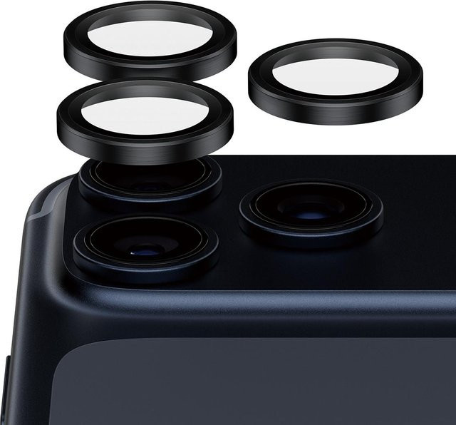 PanzerGlass Hoops Ceramic II Kameraschutz in Schwarz für iPhone 17 Pro, iPhone 17 Pro Max, iPhone 16 Pro und iPhone 16 Pro Max - Bild 1