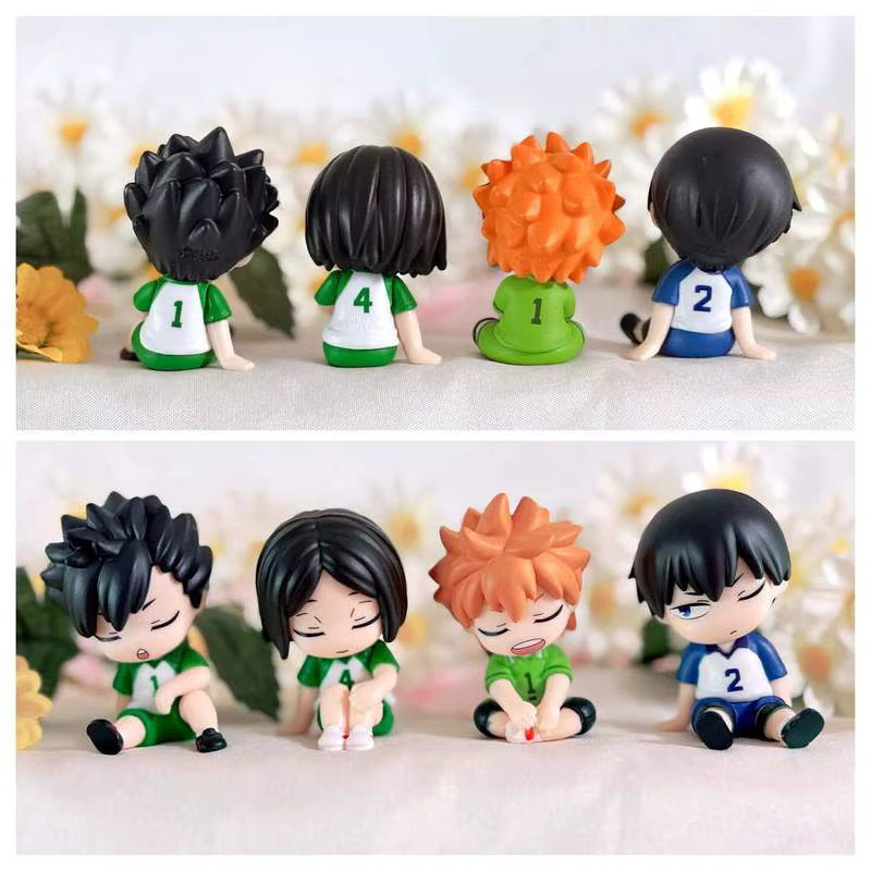 4-teiliges Bandai Haikyuu V5 Anime-Figuren Set mit schlafenden Hinata Shoyo und Kageyama Tobio Modellen in Multicolor - Bild 3