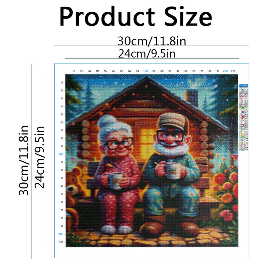 Evershine Kreuzstich-Set Cartoon-Porträt mit bedruckter Leinwand in Multicolour, Breite: 30 cm, Höhe: 30 cm - Bild 2