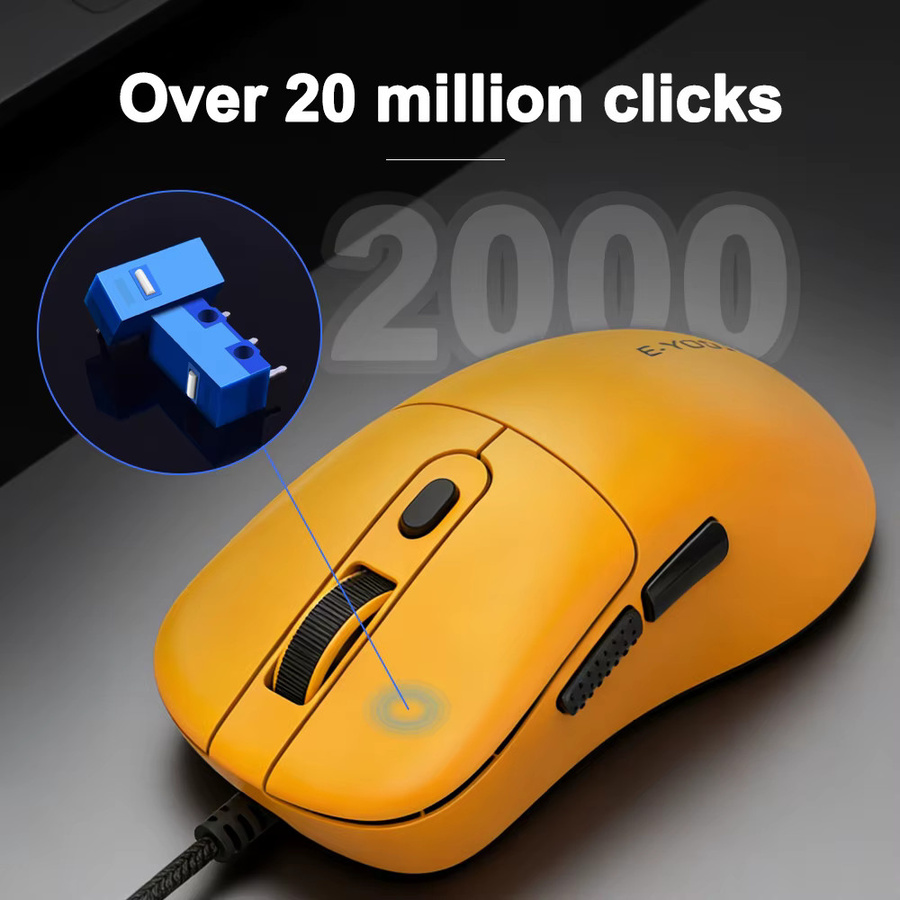 E-YOOSO X-51 USB-Gaming-Maus mit Kabel, 24000 DPI, 6 Tasten, programmierbare optische Gaming-Maus in Schwarz für PC und Laptop - Bild 2