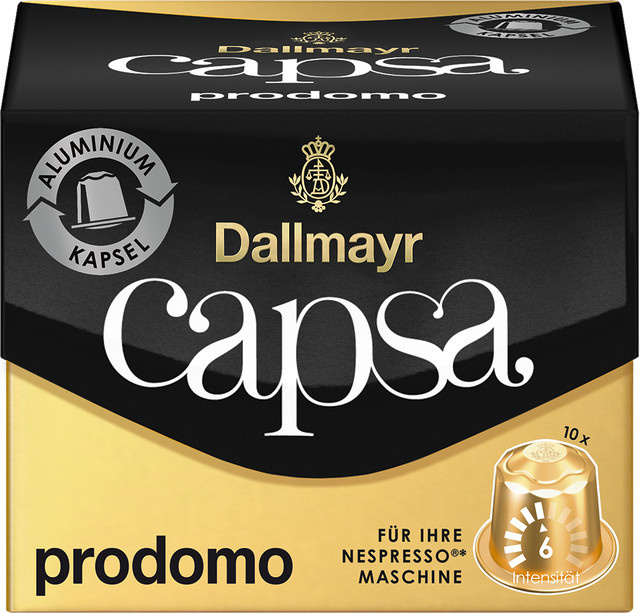 Dallmayr Kaffee Kapseln Capsa Prodomo, Nespresso Original, 10 Stück - Bild 2