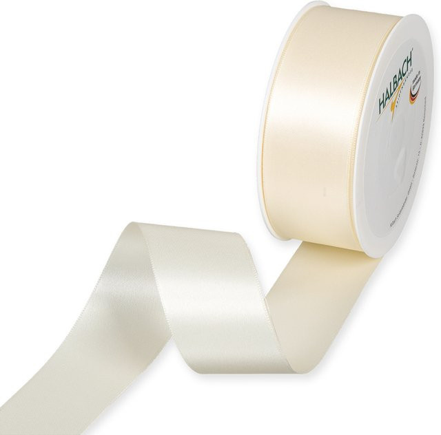 Halbach Satinband aus Polyester in Creme/Beige - Bild 1