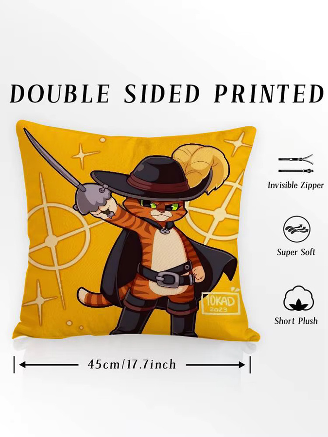 P-Puss in B-Boots Kissenbezug Anti-Dustmite für Schlafsofa mit unsichtbarem Reißverschluss, B/T/H: 30 x 30 x 30 cm - Bild 3