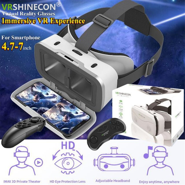 G15 IMAX Virtual Reality Brille HD 3D VR-Helm für Smartphones von 4,7 bis 7 Zoll in Weiß - Bild 1