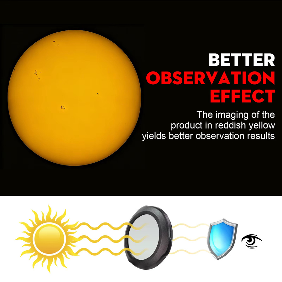 Datyson Teleskop-Solarbeobachtungsfilterkappe für Celestron 6SE und 150SLT zur Sicht von Sonnenflecken und Eklipse, Schwarz, 173 mm - Bild 4