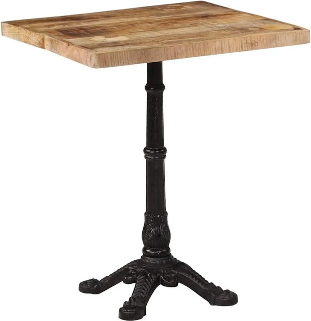 DELUKE Bistrotisch FRANZ aus Mangoholz in Braun-antik, quadratischer Esstisch im Vintage-Stil, B/T/H: 60 x 60 x 77 cm - Bild 1