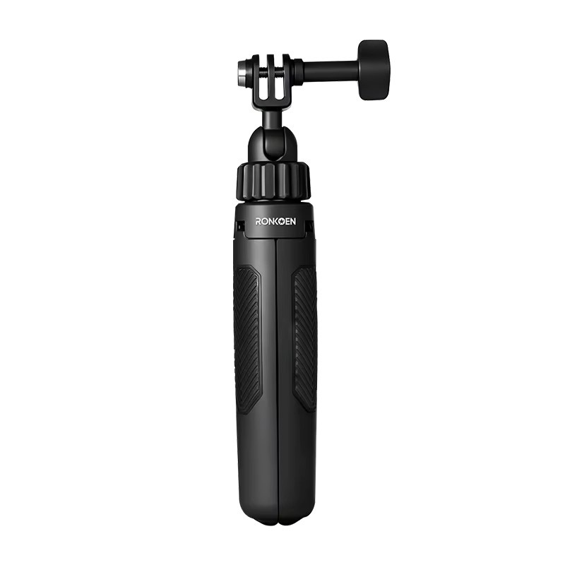 Ronkoen 360 Grad rotierender Selfie-Stick und faltbares Stativ in Schwarz für Action-Kameras wie GoPro Hero und DJI Osmo Action - Bild 1