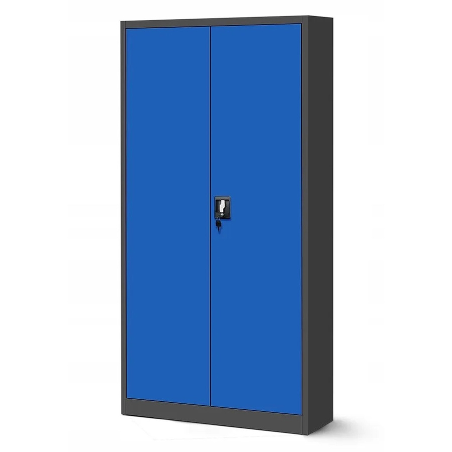 Jan Nowak Metallschrank Blau mit 3-Punkt-Verriegelung und verstellbaren Regalböden, H x B x T: 195 x 90 x 40 cm - Bild 2