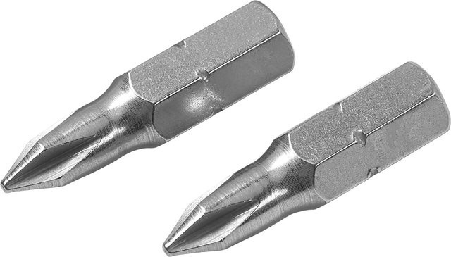 LUX-TOOLS Schraubendreher-Bit PH1 aus Edelstahl, 2 Stück, Silber - Bild 1