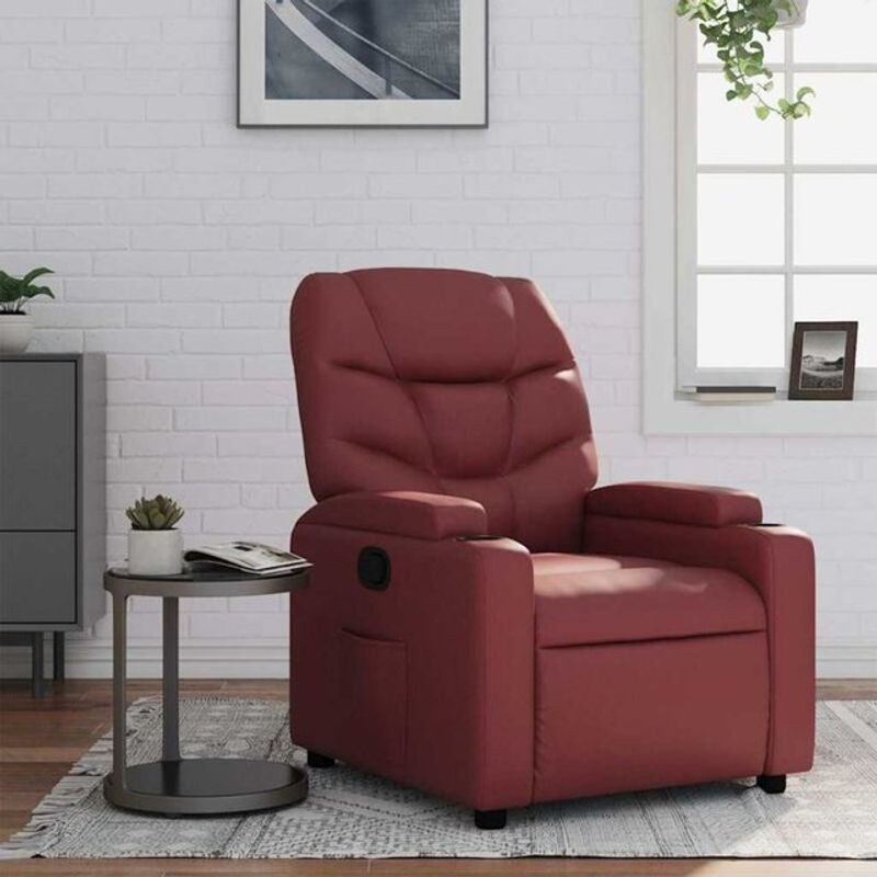 Relaxsessel von vidaxl in Rot aus Kunstleder, Polyester und Baumwolle im modernen Design - Bild 1