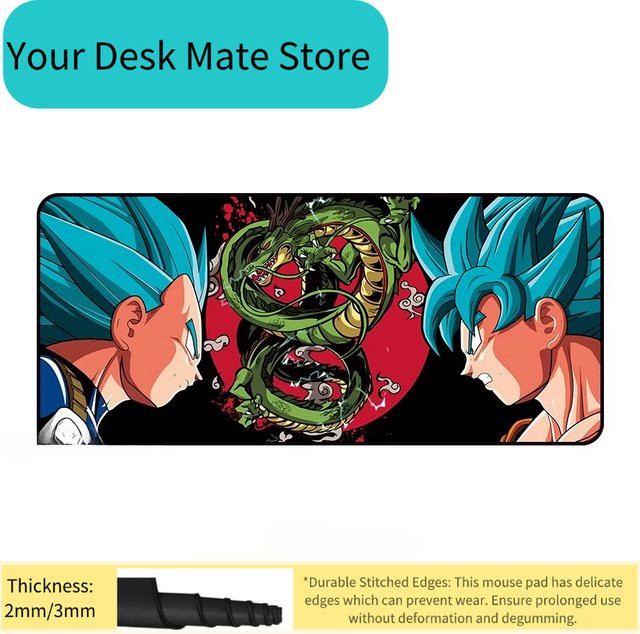 Bandai Dragon Ball Mauspad mit Son Goku und Vegeta Design in Multicolour, rutschfest und schmutzabweisend - Bild 1