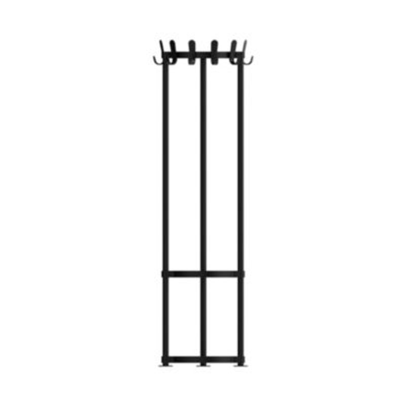 Garderobenständer Functionals KROK ROUND Raven Black in Schwarz mit 30 Haken und Schirmhalter aus Stahl, Aluminium und Kunststoff - Bild 2