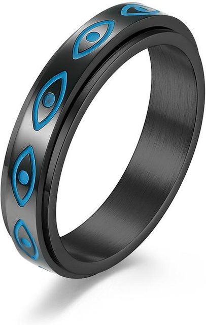 YIRAN Ring Edelstahl, drehbar, black, Unisex - Bild 1