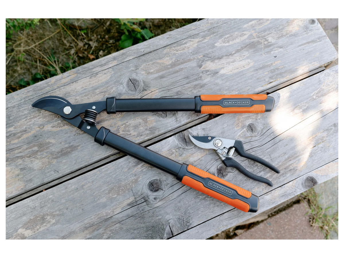BLACK & DECKER 2-teiliges Werkzeugset mit Ambossschere und Baumschere - Bild 2