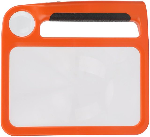 Koogeelife Leselupe 5x 10x, 48 LED-Leuchten, orange - Bild 1
