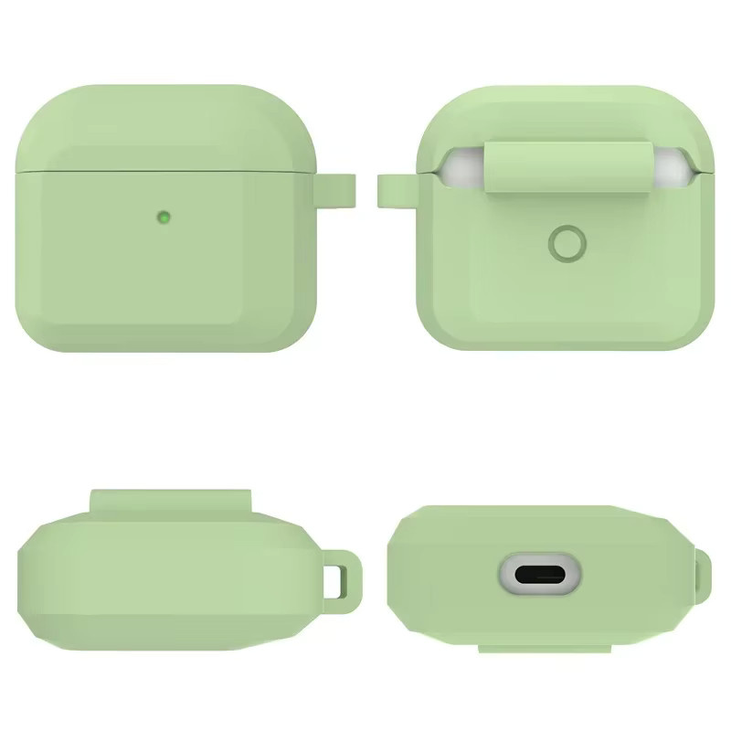 Silikon Schutzhülle für Apple AirPods 4, AirPods 3 und AirPods Pro 2 in Grau - Bild 3