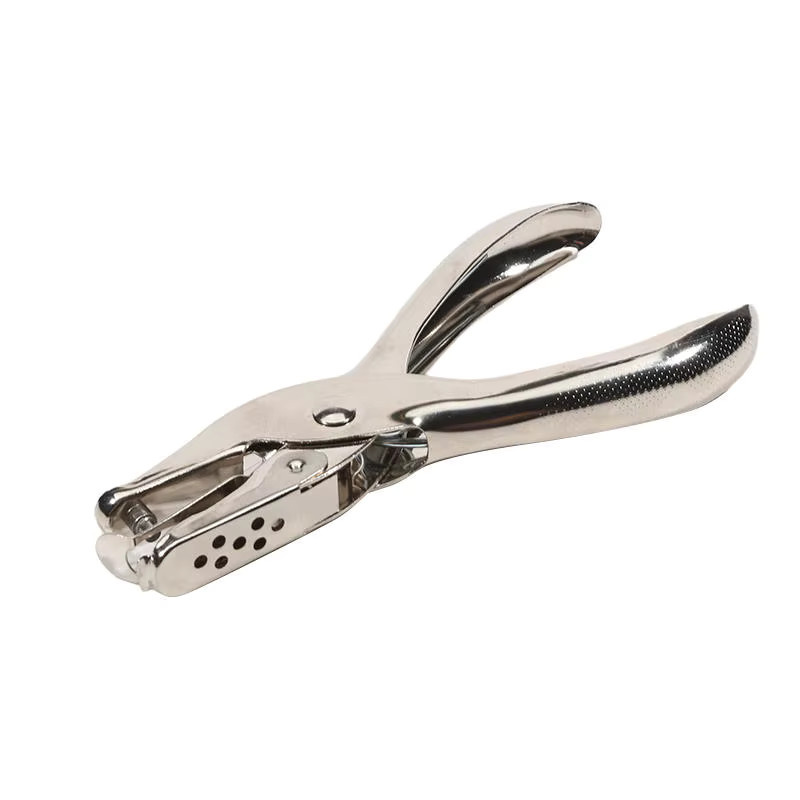 Handgehaltener Metall-Lochstanzer in Silber für Papier mit 3 mm oder 6 mm Durchmesser - Bild 3