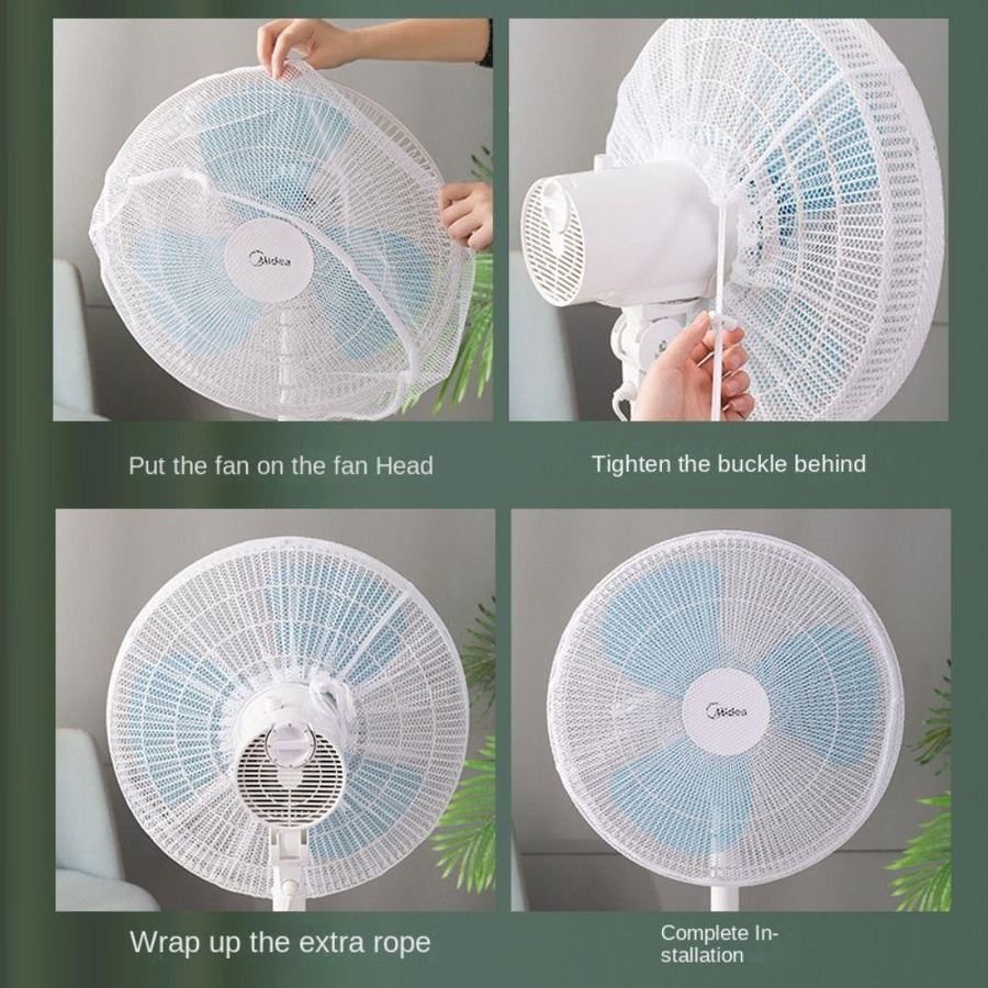 BC-Warm Home Universal Elektrischer Ventilator Schutzhülle in Schwarz für 16 bis 18 Zoll mit Kindersicherung und Einklemmschutz - Bild 4