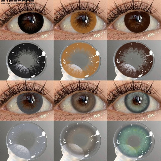 EYESHARE Farbige Kontaktlinsen, Schwarz, 1 Paar - Bild 1