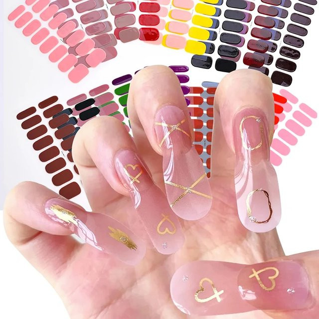 HotPress Gel-Nagelaufkleber, glänzend, 16 Stück - Bild 1