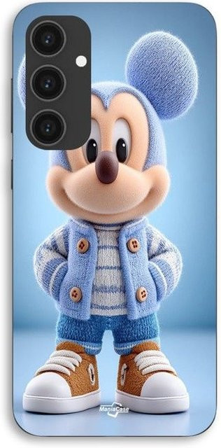 Maniacase Disney Mickey Mouse Strick Hülle für Samsung Galaxy S25 FE in Blau - Bild 1