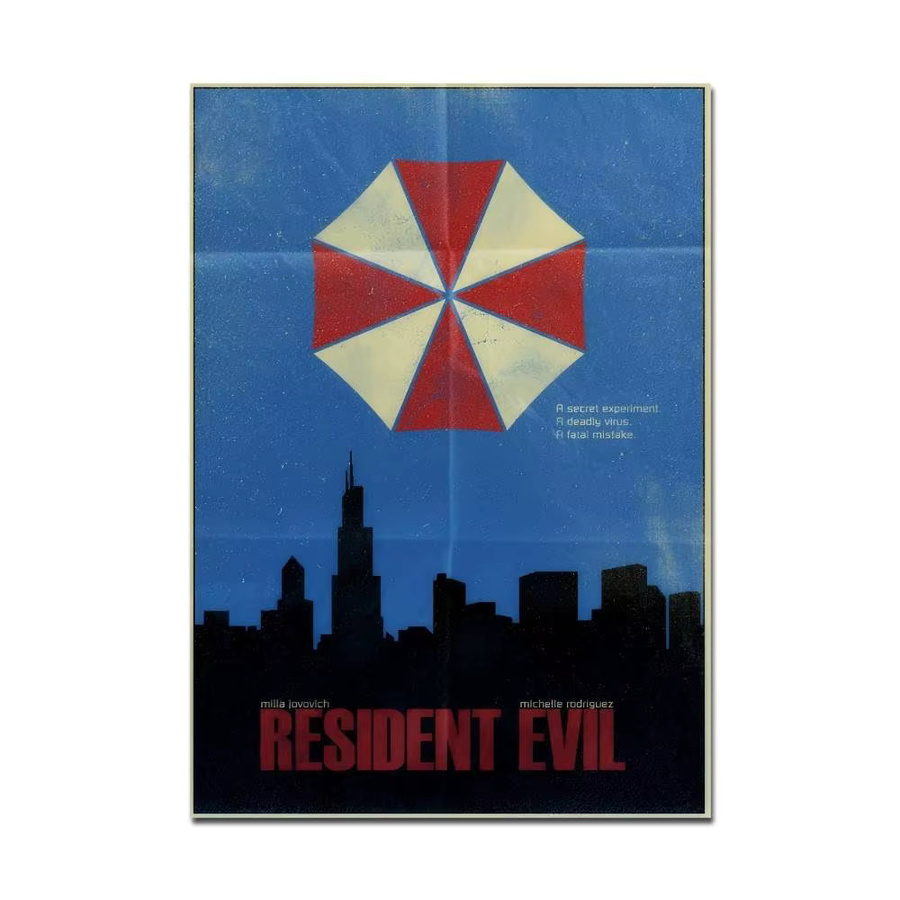 Resident Evil Horror-Film Wandaufkleber Rastar Whitepaper-Poster in Mehrfarbig für dein Zimmer, Bar oder Café - Bild 6