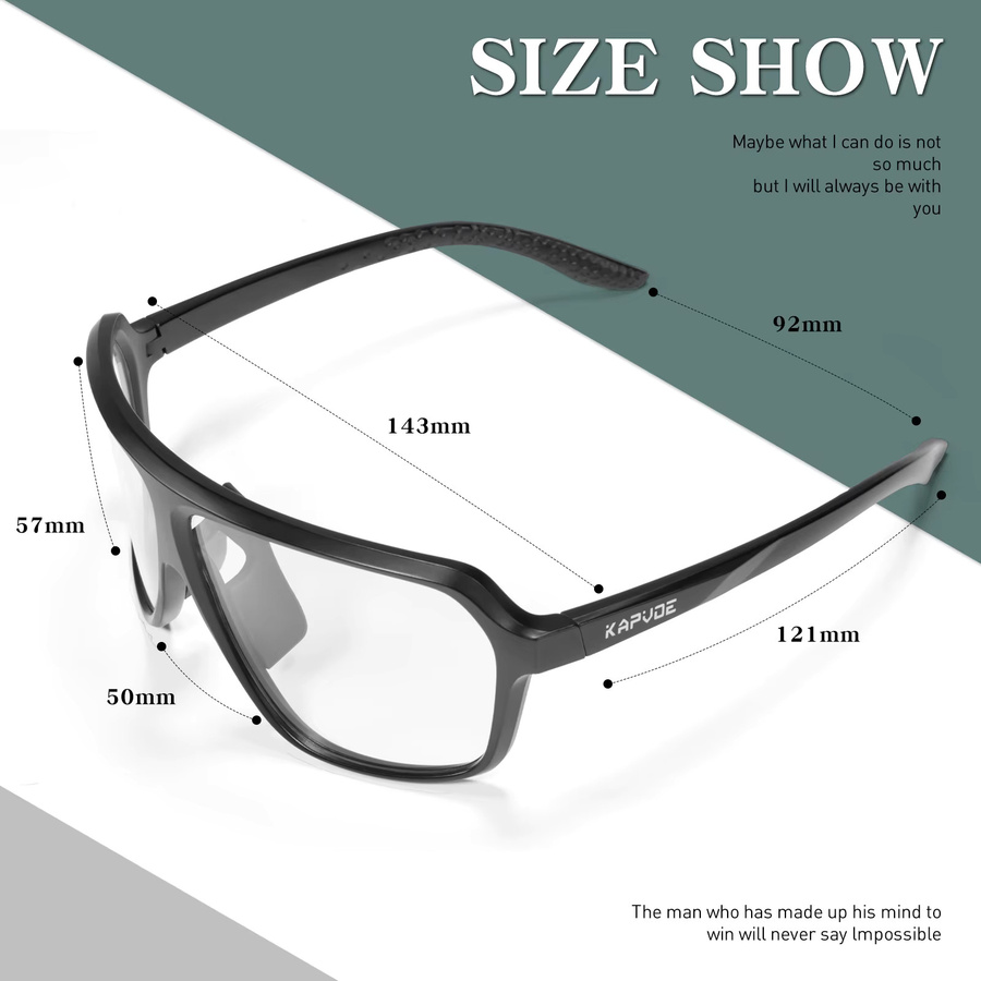 Kapvoe Sportsonnenbrille, photochrom, Vollrand, Kunststoff, Unisex - Bild 4