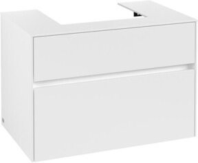 V&B Waschtischunterschrank Collaro mit mittiger Waschtischöffnung, Farbe: Weiß matt, B/T/H: 80 x 54,8 x 50 cm - Bild 1
