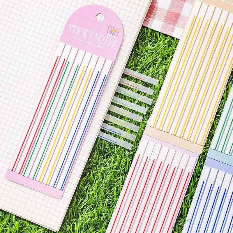 NATAWA Seitenmarker Set mit 160 Stück, transparente klebrige Index-Tabs und Textmarker-Streifen in Bunt - Bild 2