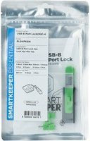 SMARTKEEPER USB-B Port Lock BL04 mit Lock Key Mini U04 Einsteckschloss in Grün - Bild 1