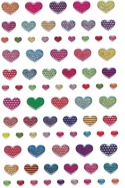 Rico Design Paper Poetry 3D Sticker Herzen klein - Bild 1