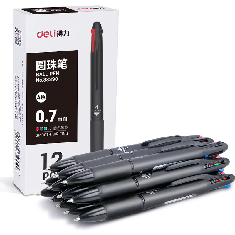 12er Set Kugelschreiber mit 0,7 mm Spitze in Blau und Schwarz für Büro und Studium - Bild 2